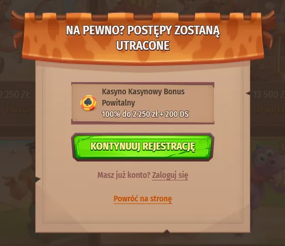 Rejestracja w Stone Vegas